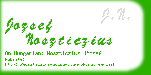jozsef noszticzius business card