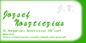 jozsef noszticzius business card